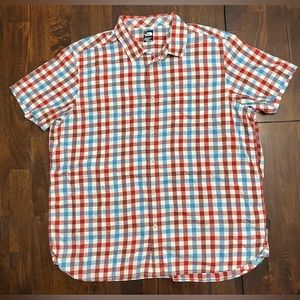 The North Face Checkered Short Sleeve Button Up Shirt Men’s Size XXL